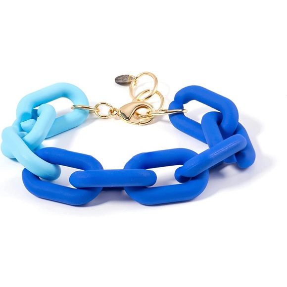 Chunky Link Bracelets Blue,pink,brown,Minimalist Rainbow,yellow,orange - Picture 2 of 9